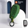 For Hyundai Tucson Santa Fe Rena Sonata Elantra Creta I10 I30 I40 Accessories 4 Button Suede Car Smart Key Case Cover Shell