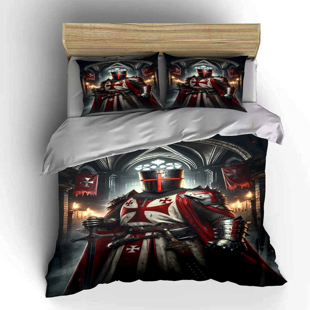 "Knight's Valor Amid Flames" Bedding sets Duvet covers Pillowcases(1* Duvet Cover 2* Pillowcases without duvet insert)