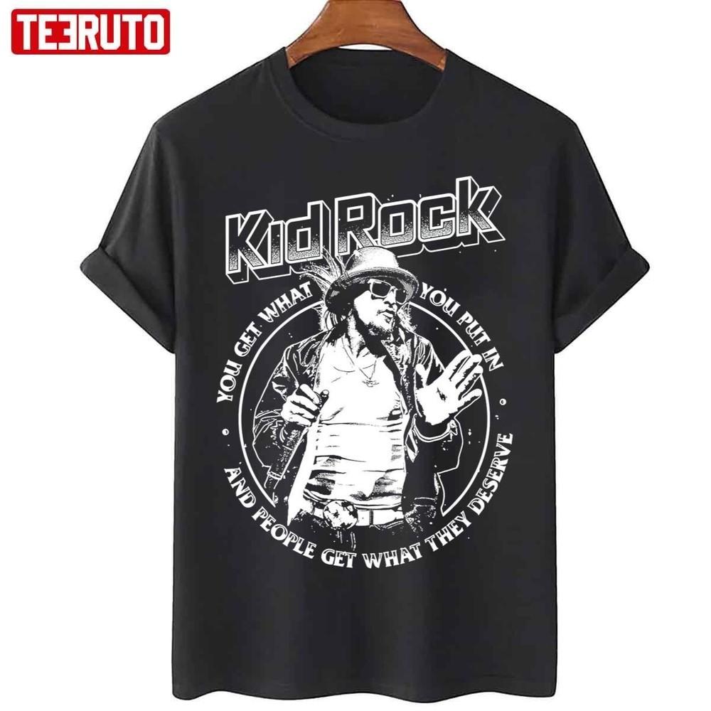Винтажная футболка Kid Rock Live In Concert Хлопок Черный S-4XL Унисекс Футболка BT231 Унисекс Футболка