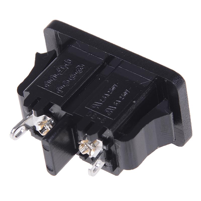 5Pcs Ac250V 2.5A Iec320 C8 Male 2 Pins Power Inlet Socket Connector