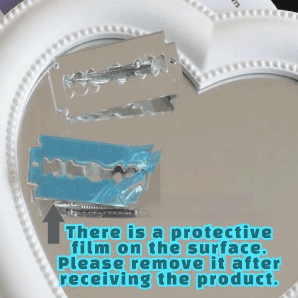 3 pcs/set Metal-Like Razor Blade Barrettes Lightweight Hair Accessories Acrylic Hair Clip Costume