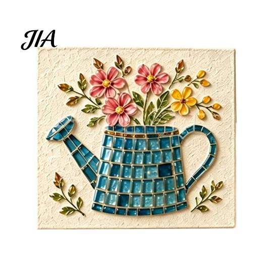 DIY Craft Projects for Adults Sea Glass Mosaic Art Kit, Flower Insect Nature Inspired Sets Kit with Colorful Pieces Beginners, Handmade Wall