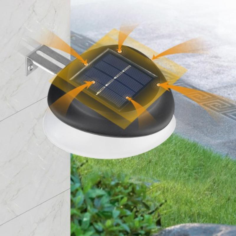 LED Solar Wall Lamp Perforated Outdoor Fence Decorative Lamp Outdoor Waterproof Eaves Garden Wall Lighting Fence Lamp Courtyard Outdoor Courtyard Lamp