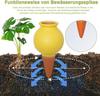 Hanlintk 4-Pack Terracotta Self-Watering Spikes - Premium Clay Watering Stakes | Automatic Plant Watering System for Indoor/Outdoor & Vacation