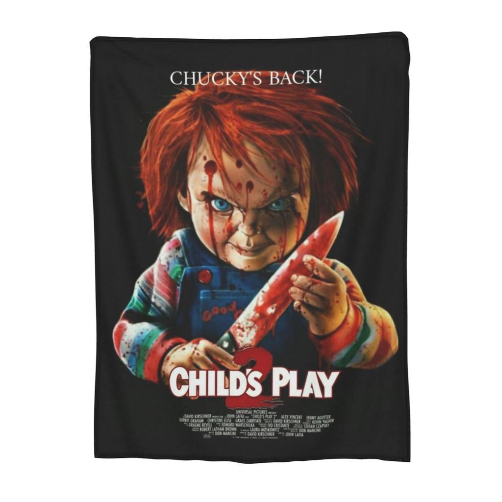 Chucky Doll Blankets Soft Warm Flannel Throw Blanket Bedding for Bed Living room Picnic Travel Home Couch