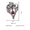 Vintage Women's Bow Brooch Dress Brooch Crystal Antique Gold Color Resin Bohemian Bridal Jewelry