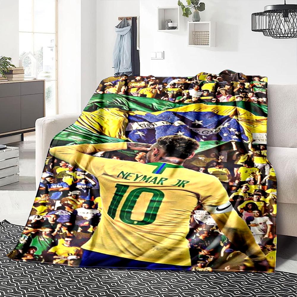 Soccer Player Victory printed flannel breathable and warm blanket, a stylish home gift, suitable for home, office and bedspread use. 15a145