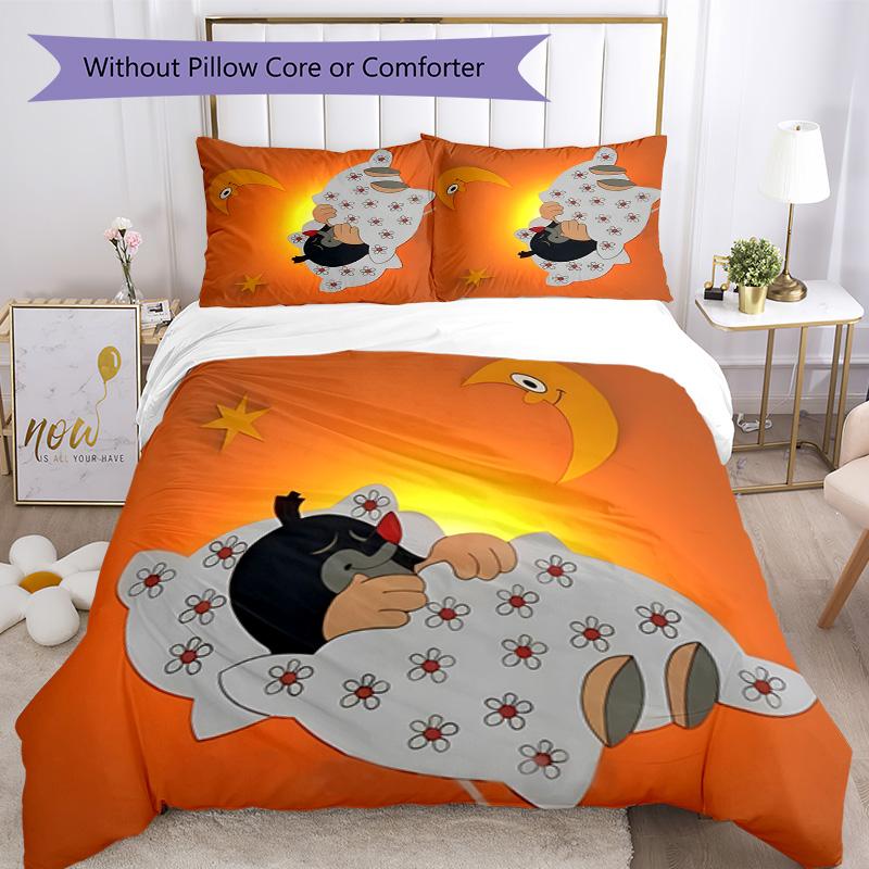 KRTECEK 3pcs Bedding Set Duvet Cover Closure Includes 1 Duvet Cover & 2 Pillowcases for All Seasons Bedroom Home Dorm Decor