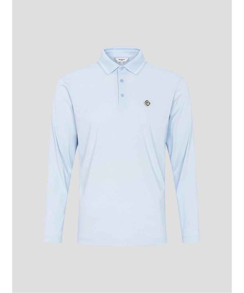 BEANPOLE GOLF [Heritage] Мужская охлаждающая пике-футболка с длинным рукавом - Небесно-голубой