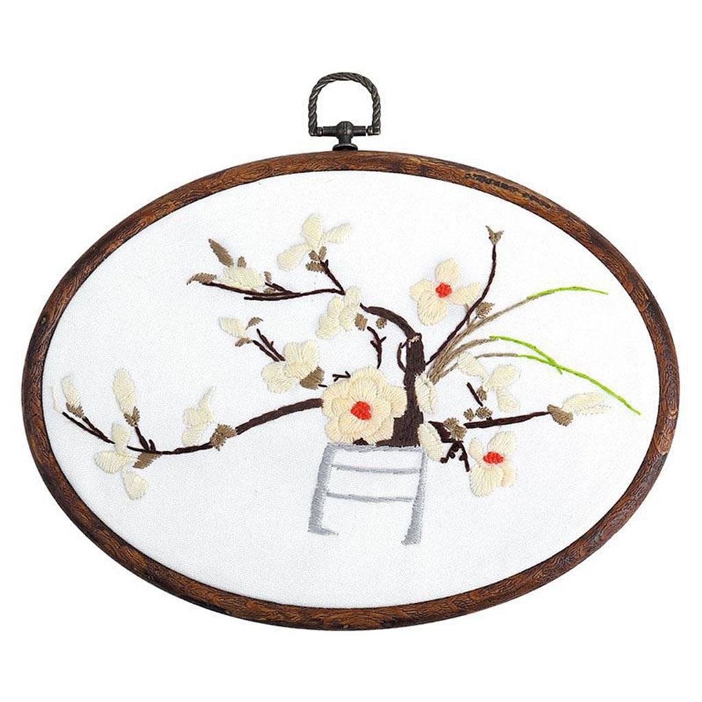 Oval Beech Embroidery Hoop Sewing Accessory Tapestry Ring Cross Stitch Frame for Handmade Crafts