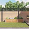 Raised Bed Light Brown 240 x 40 x 45 cm Galvanized Steel