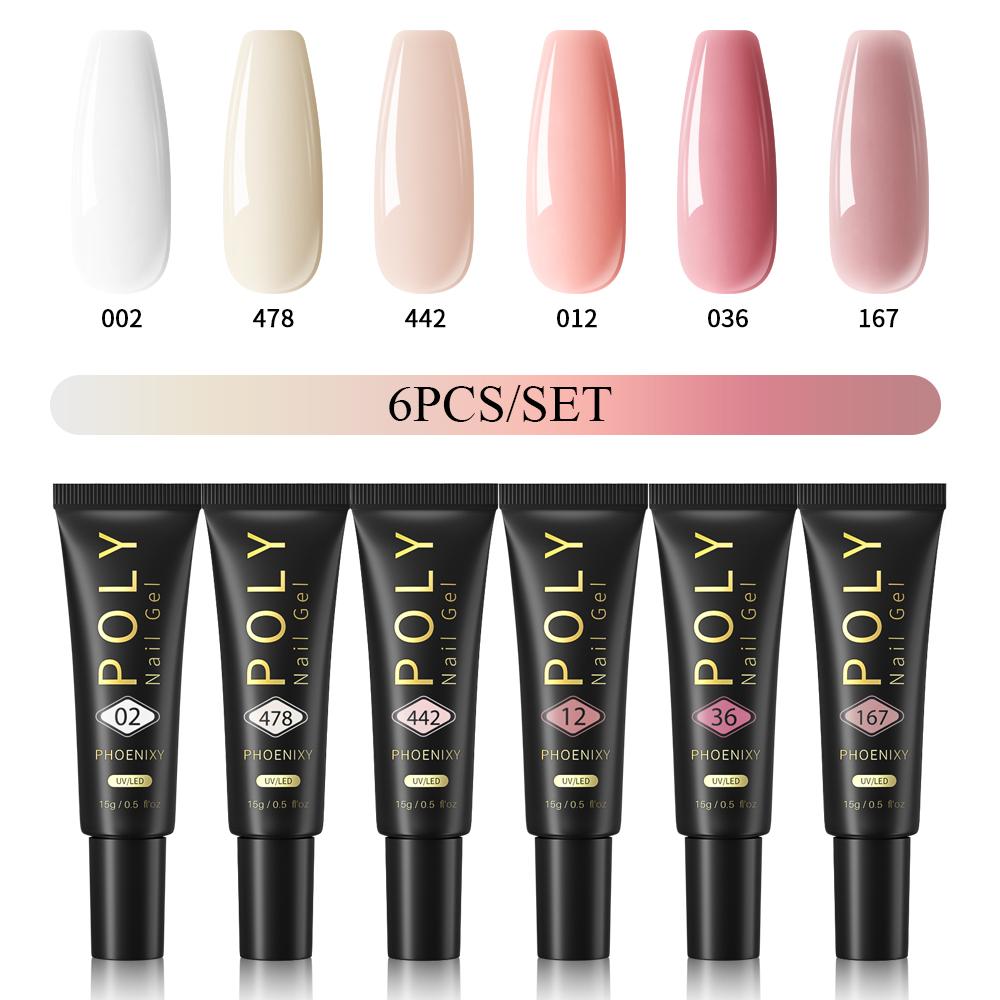 PHOENIXY 15 мл поли гель для ногтей маникюрный набор для наращивания пальцев акриловый гель нужна УФ светодиодная лампа для ногтей DIY салон нейл-арта для дома