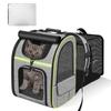 WSKLY Dog Pet Carrier for Dogs and Foldable Cat Perfect for Hospital and Disaster Gray Backpack, Cats, Breathable, Expandable, 2-Way Bag, Carrier,