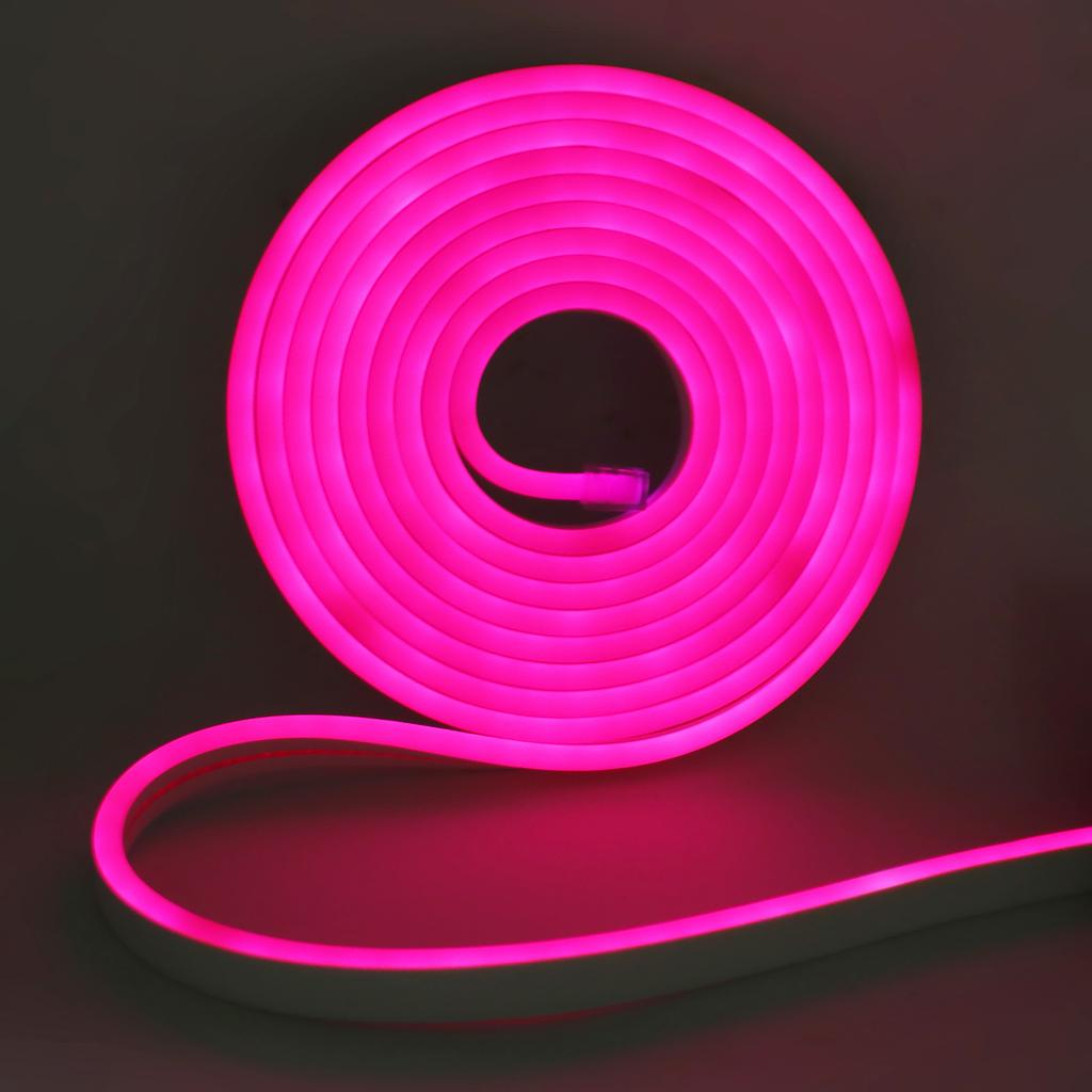 Battery Powered Flexible Neon LED Strip Lights 1M 2M 3M Waterproof DIY Design for Home Decoration White Warm Red Green Blue