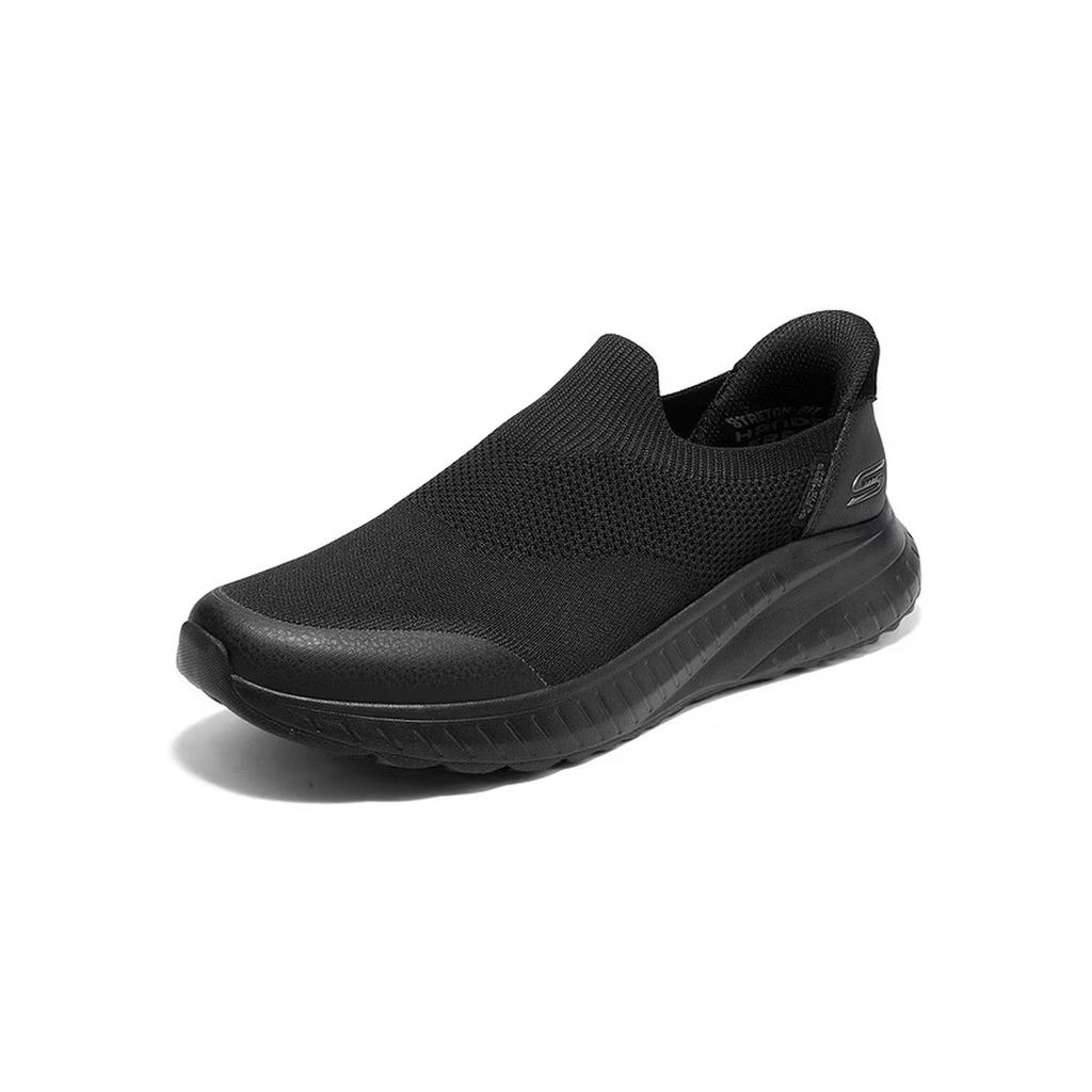 Skechers Кеды-слипоны Сетчатые Повседневные Удобные Дышащие Обувь для ходьбы Мужские кроссовки Черный 118038-BBK