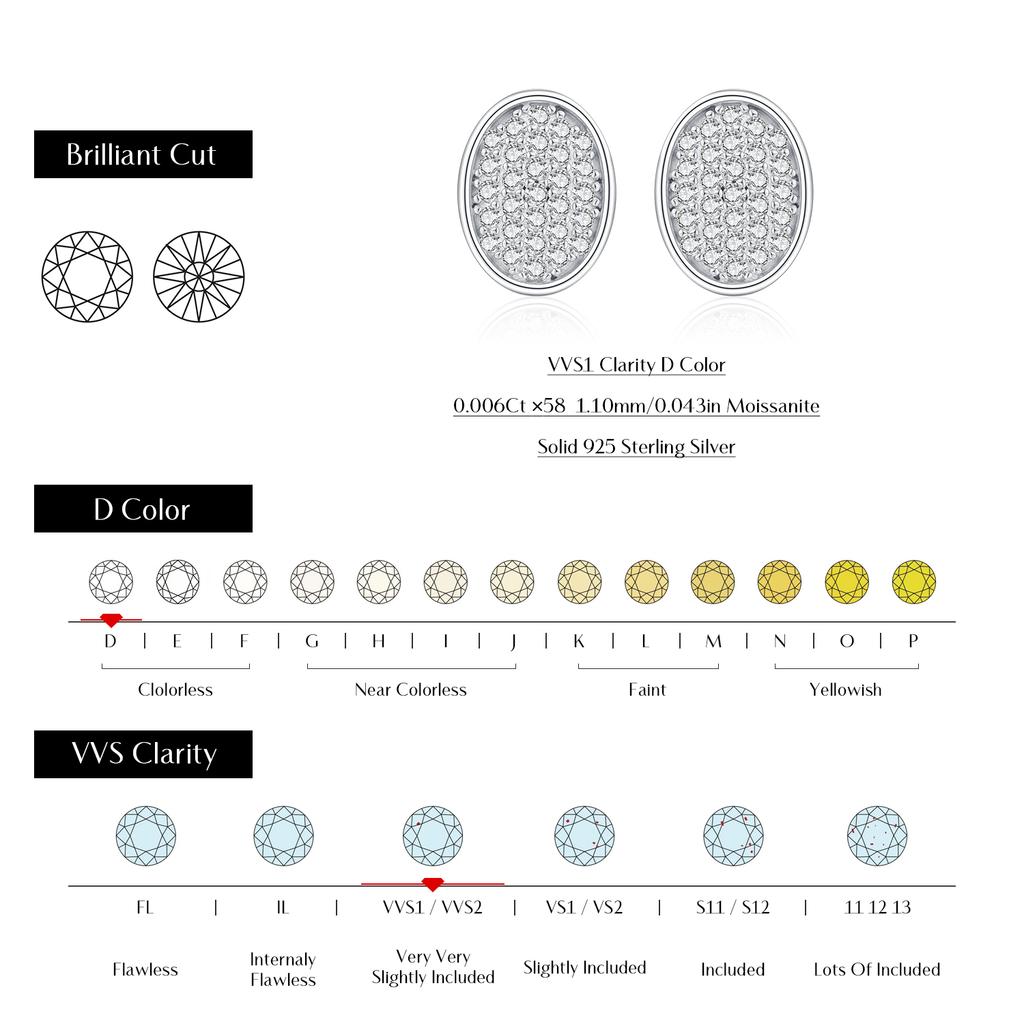 MODIAN Sparkling Moissanite Ear Studs 925 Sliver Retro Button Lab Diamond Stud Earrings For Women And Men Fine Jewelry