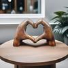 Love Heart Hand Figurine Heart-shaped Gesture Resin Sculpture Statue Sculpture Home Office Desktop Decoration Ornament Christmas Gift