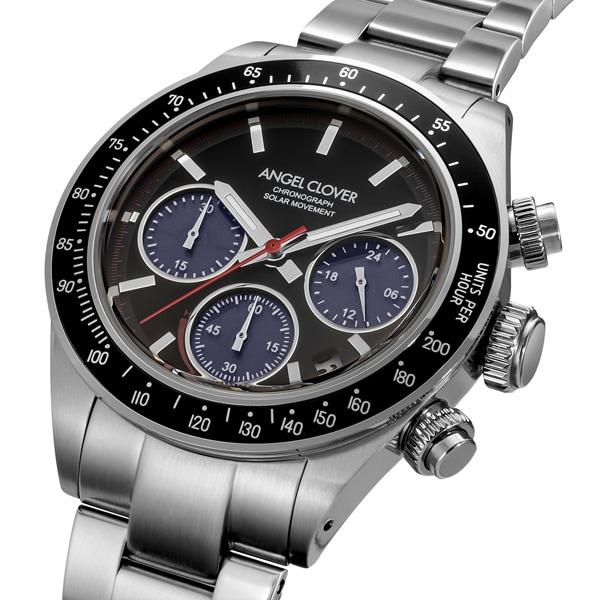 Angel Clover Timecraft Solar TCS40SBK Wrist Watch