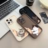 Иллюстрация 'Кошачий Поцелуй' Чехол для Телефона iPhone 17 16 15 14 13 12 11 Серии Pro Max Plus Двухслойная Защита