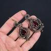 Garnet Jewelry, 999 Copper Wire Wrapped Earrings, Handmade Gemstone Jewelry Earrings For Memorial Day