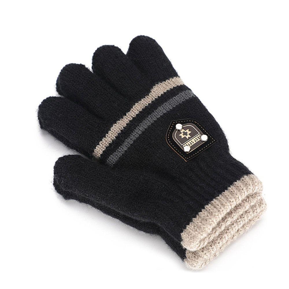 Outdoor Keep Warm Warm Thick Soft Boys Girls Kids Gloves Full Finger Knitted Gloves Mittens