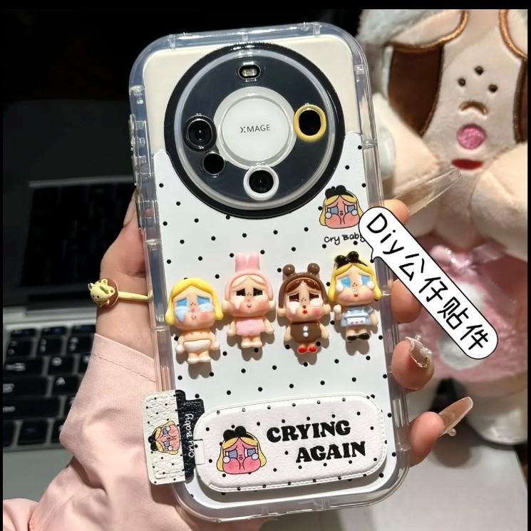 Милый DIY плачущий ребенок подходит для мобильного телефона Apple 17 iphone16promax Huawei mate70 glory защитный чехол