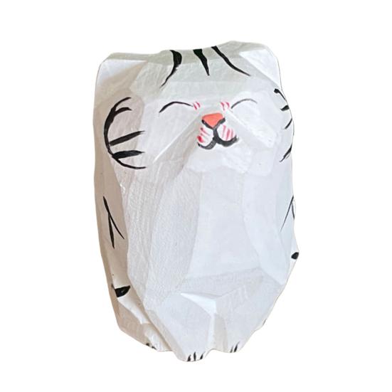 Деревянная резная фигурка собаки кошки, ручная резьба по дереву, небольшая статуэтка животного, скульптура для домашнего офиса, рабочего стола