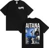 Singer Aitana Cuarto Azul Album Cover Graphic TShirt UNISEX Women Summer Cotton YK Clothing Oversize Round Neck Short Sleeved Tee