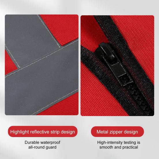 Men High-Visibility Reflective Vest V-neck Sleeveless Multi Pockets Design Waistcoat Clear ID Pocket Pen Holder Breathable Mesh Vest Coat