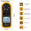 Digital Anemometer 0-30m/s Wind Speed Meter Mini Air Velocity Airflow -10°C ~ 45°C Temperature Tester with LCD Backlight