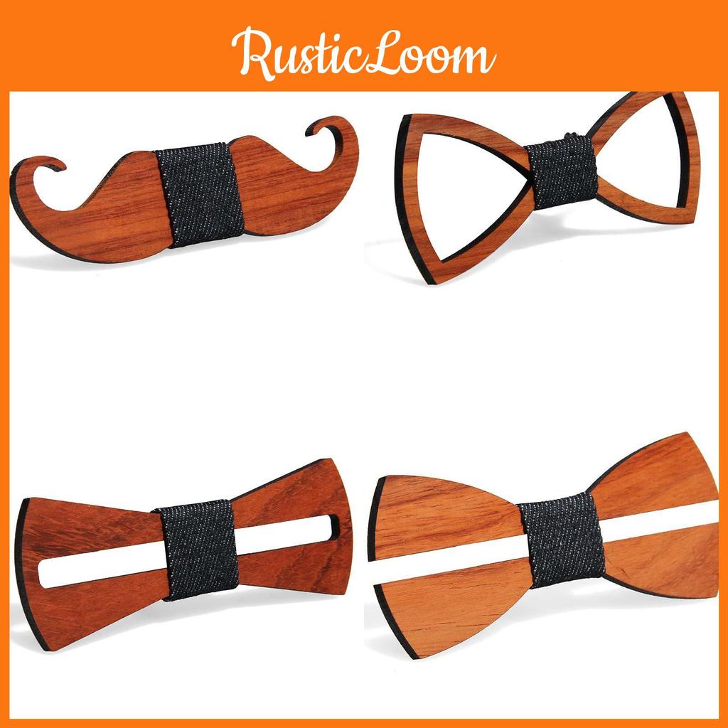 Минималистичный деревянный галстук-бабочка для мужчин с геометрическим узором и экологичным исполнением для свадебного подарка
