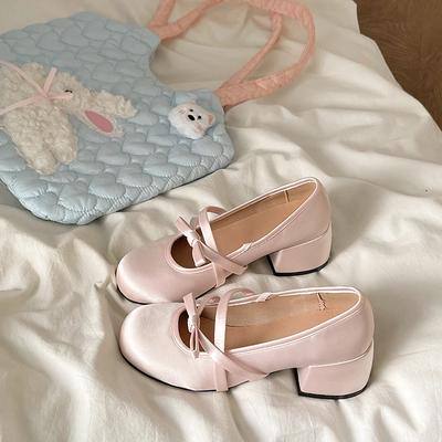 Модные розовые туфли Мэри Джейн с бантом женские Oes лето 2025 новые мягкие с круглым носком балетки с вырезом одинарные Oes Faionable Casual