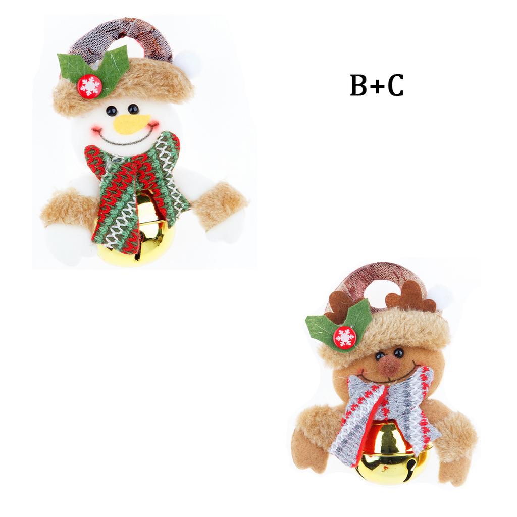 Рождественский колокольчик, рождественская кукла, мультяшный металлический круглый колокольчик, украшение для рождественской елки