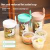 Portable Breakfast Cups Oatmeal Cereal Nut Yogurt Salad Cup Container Set with Fork School Lunch Box Food Storage Bento Box