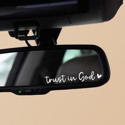 Наклейки на окна автомобиля Наклейки на автомобиль Trust In God 2 шт. Наклейки на автомобиль Наклейки на автомобиль Стекло заднего вида Аксессуары для семьи, друзей, мужчин