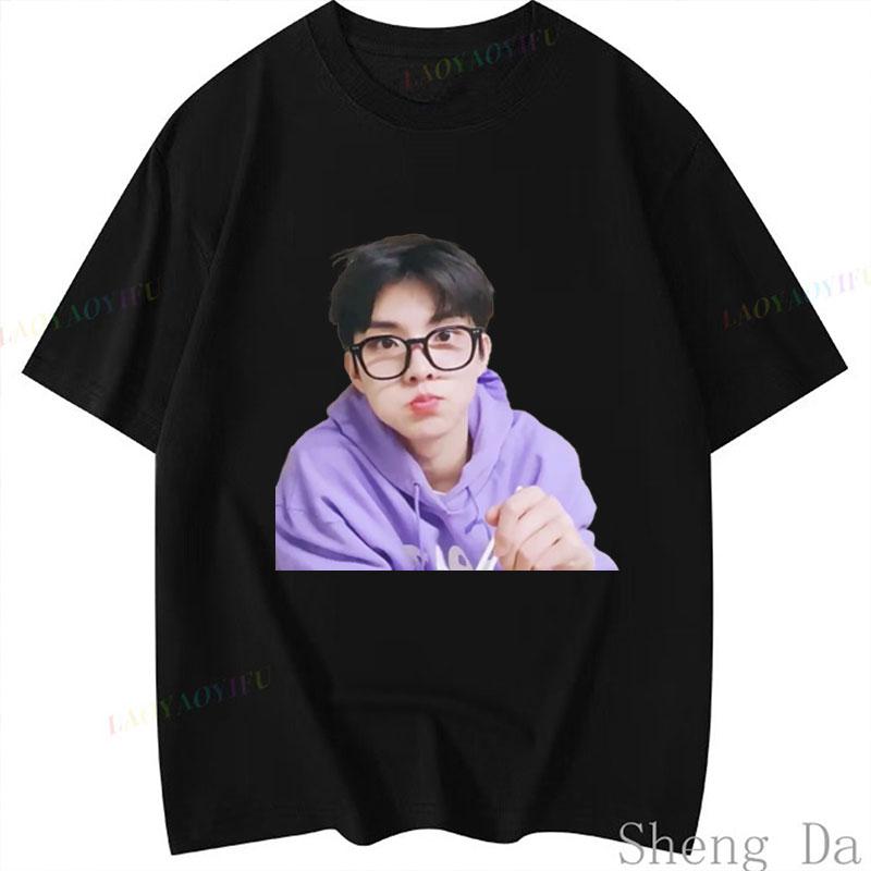 Hot Sale Popular Kpop Camisetas Ji Chang Min The Boyz Hip Hop Streetwear Harajuku Y2k Clothes Vintage Unisex Goth T Shirt