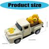 Vintage Alloy Lemon Truck Model with Mini Faux Lemons Summer Home Decors Miniature Vehicle Collectible Ornament Gift