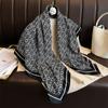 90 * 90cm New Twill Silk Simple Sun Protection Warm Large Square Scarf Shawl Headscarf For Women