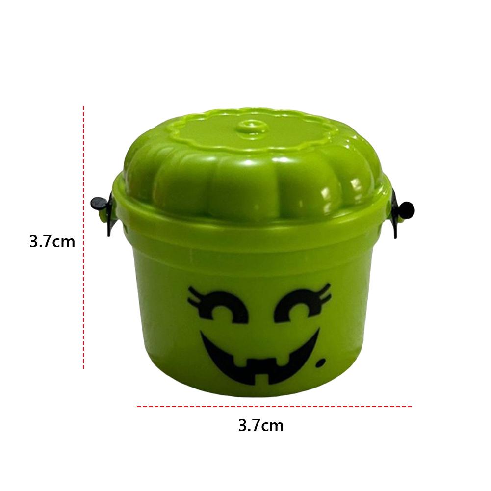 Halloween Mini Nostalgia Bucket with Handles Plastic Storage Buckets Multi-Purpose Spooky Bucket Toy Trick Or Treat Buckets