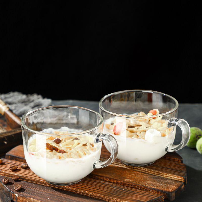 480 мл Прозрачная чашка для питья Термостойкая чашка для завтрака Чай Молоко Кофе Чашка Прозрачные стеклянные кружки Кружка для холодных напитков Посуда для напитков