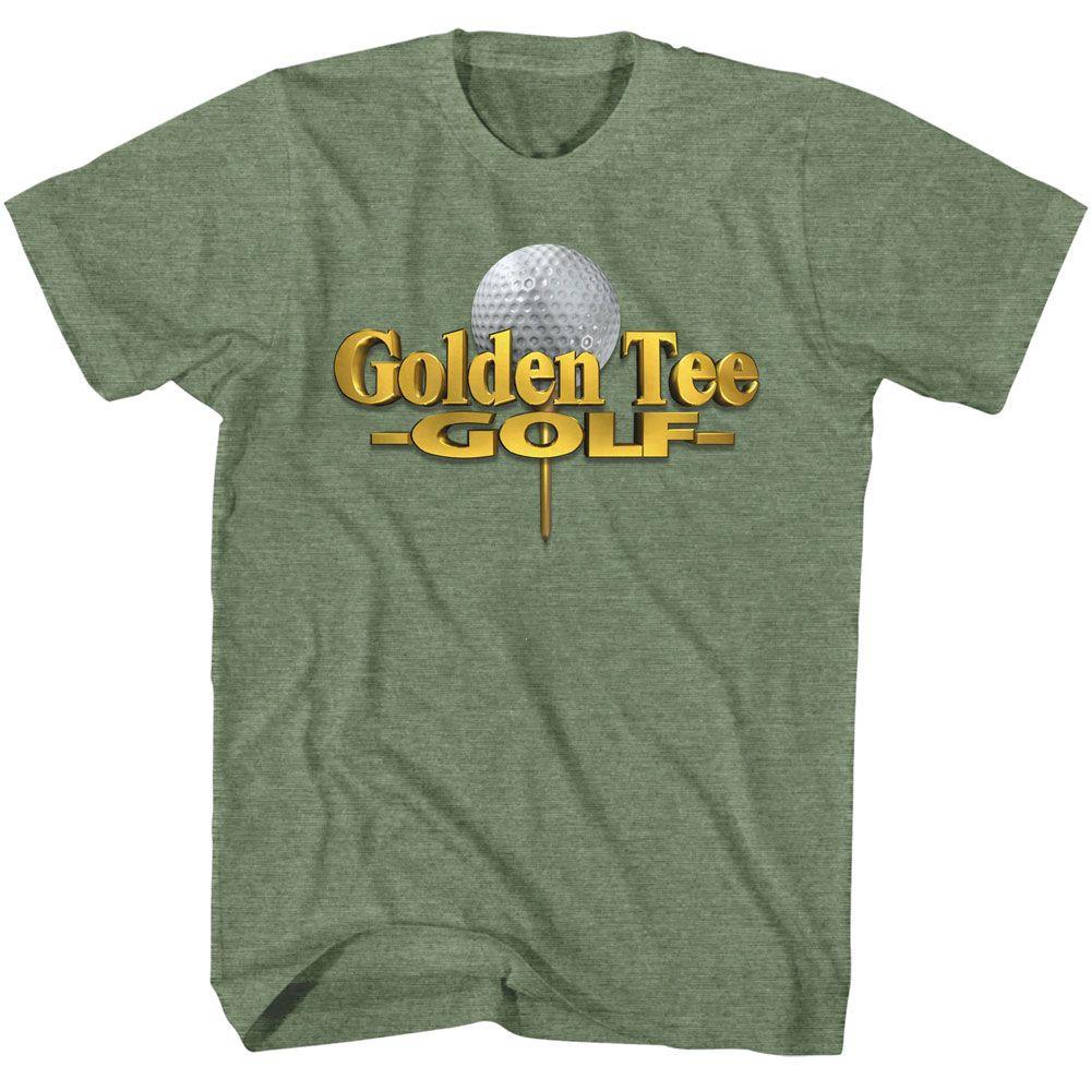 Golden Tee Logo Military Green Heather Gaming Shirt