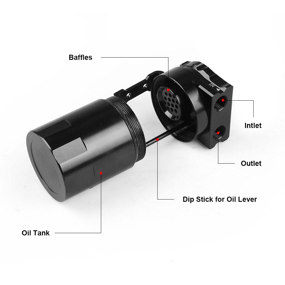 Универсальный алюминиевый резервуар для маслоуловителя с масляным щупом, польский резервуар с перегородками