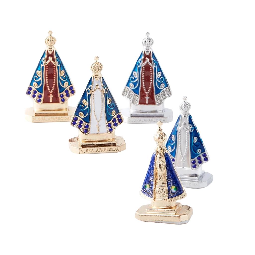 5 шт. Статуэтка Nossa Senhora Aparecida Католические религиозные фигурки Настольное украшение для домашнего декора Салон автомобиля Подарок