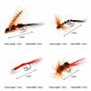 60PCS with High Carbon Steel Hook Fly Fishing Lures Colorful Fly Fishing Tackle  For Trout Bass