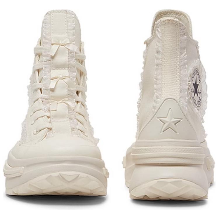 Converse Run Star Legacy CX Платформа Высокие Оборки и Банты Унисекс Egret A10027C