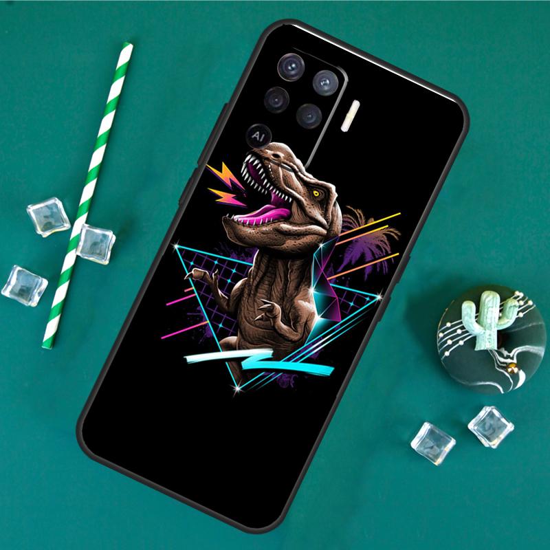 T Rex Dinosaur Tyrannosaurus Case For Oppo A17 A15 A40 A60 A80 A16 A76 A96 A18 A38 A58 A78 A98 A91 A57 A74 A94 A54S Cover