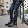 Мужская кожаная обувь Бренд Удобная 2026 удобная Модная мужская обувь Дерби