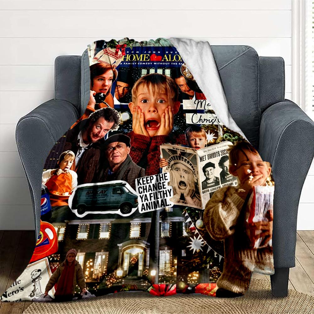 Home Alone Flannel Blanket Throw Blanket Soft Warm Sofa Bed Camping home Decor Unique Christmas Gift C926247