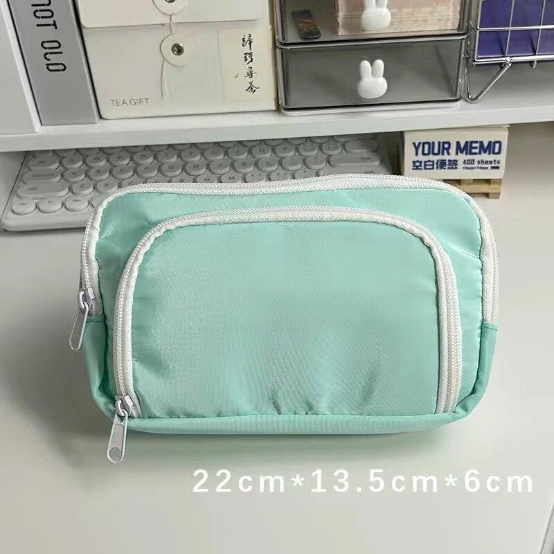 Эстетическая сумка-карандаш большой емкости для девочек, школьные чехлы, милый держатель для канцелярских принадлежностей, сумка-карандаш на молнии, школьные принадлежности для студентов