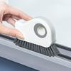 1pc 2-in-1 Window Track & Grout Cleaning Brush - Stiff Bristles, Handheld Cleaner for Sliding Door Tracks, Window Sills, Seals - Durable Plastic